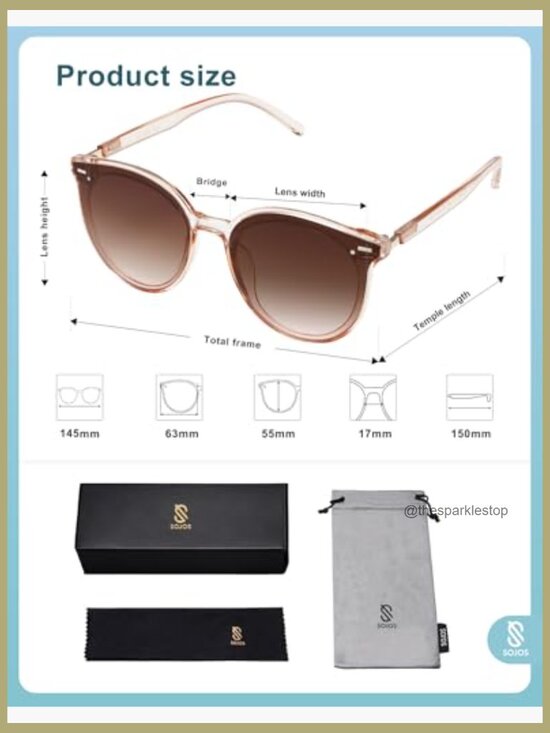 Plastic Frame Round Sunglasses UV400 Protection Gradient Lenses main image 4